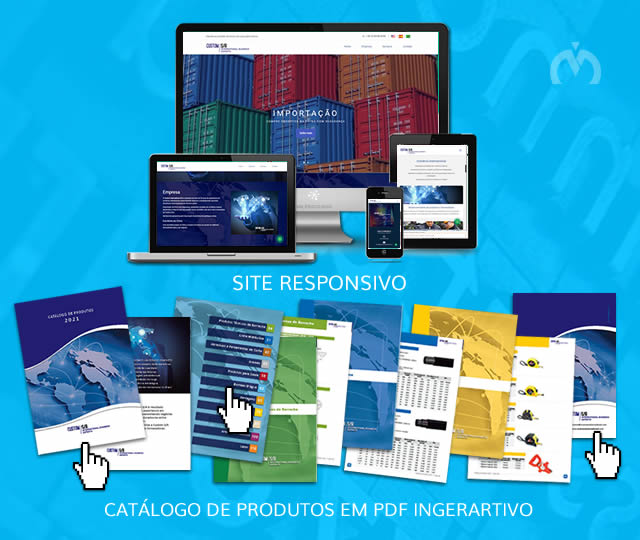 Site responsivo e Catálogo de Produtos em PDF Interativo